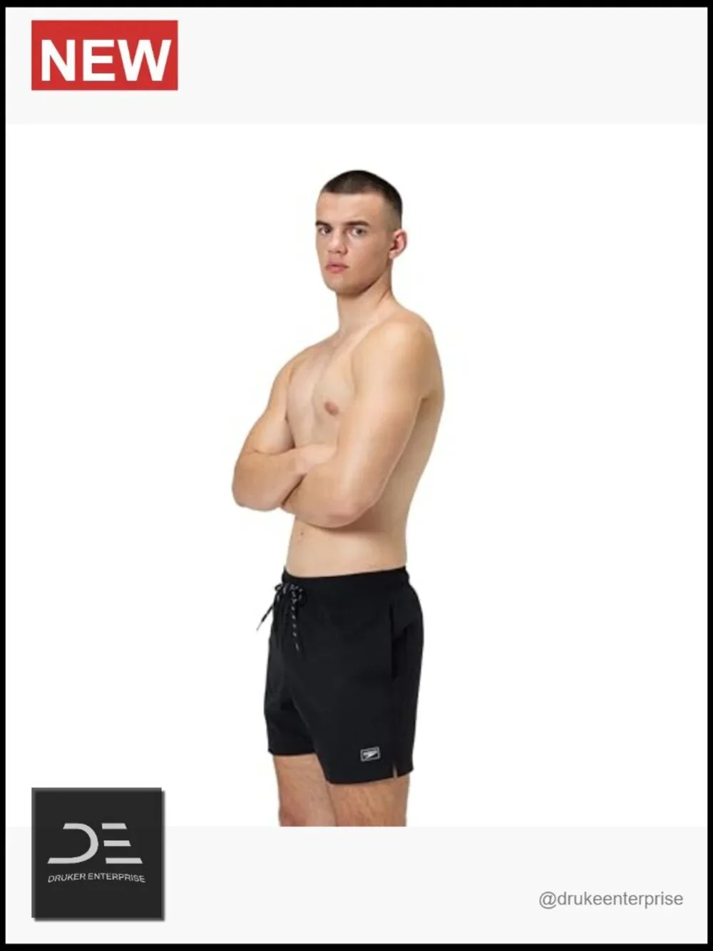 Mid Length Swim Trunks with UPF 50+ and 4Way Stretch